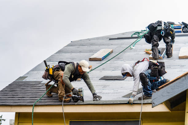 Professional Gutter Installation technician working in East Longmeadow, MA